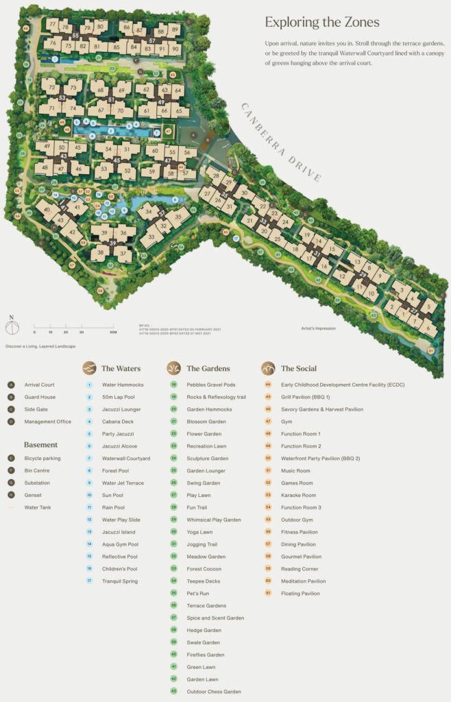The Watergardens Site Plan with Legend