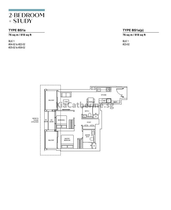 2-Bedroom-Study-Type-BS1a-Canninghill-Piers-floor-plans